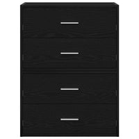 Armadi con 2 Cassetti 2 pz Rovere Nero 60x31x40 cm Truciolato 858824