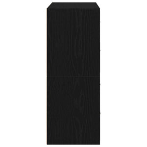 Armadi con 2 Cassetti 2 pz Rovere Nero 60x31x40 cm Truciolato 858824