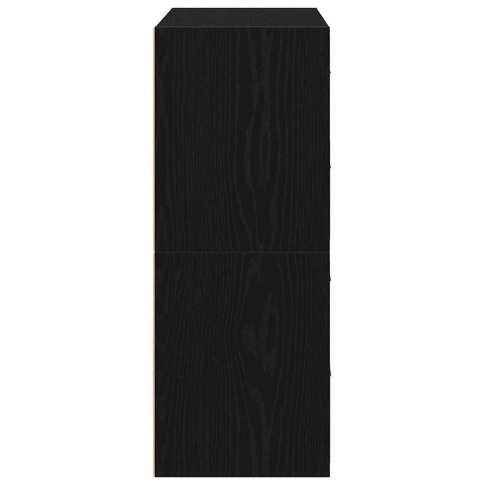 Armadi con 2 Cassetti 2 pz Rovere Nero 60x31x40 cm Truciolato 858824