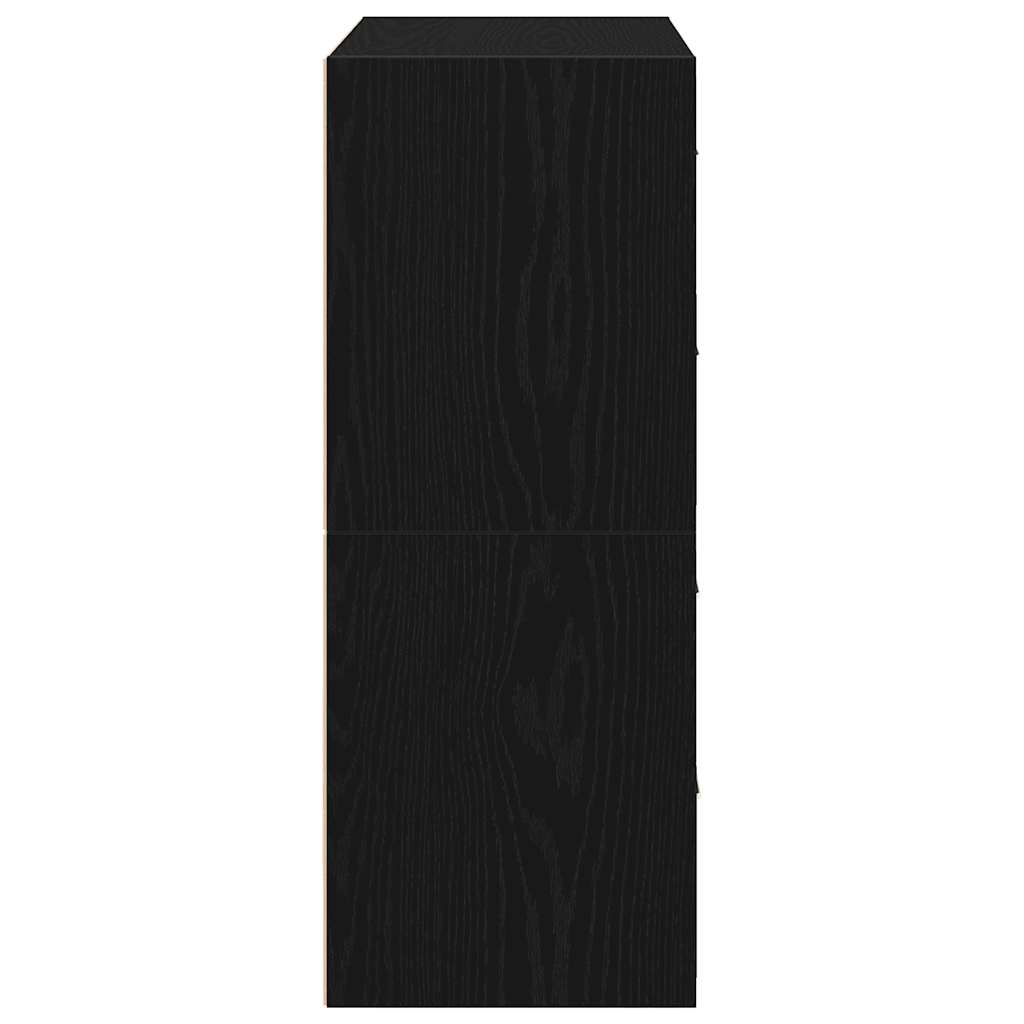 vidaXL Armadi con 2 Cassetti 2 pz Rovere Nero 60x31x40 cm Truciolato