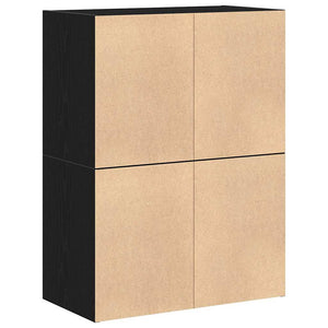 Armadi con 2 Cassetti 2 pz Rovere Nero 60x31x40 cm Truciolato 858824