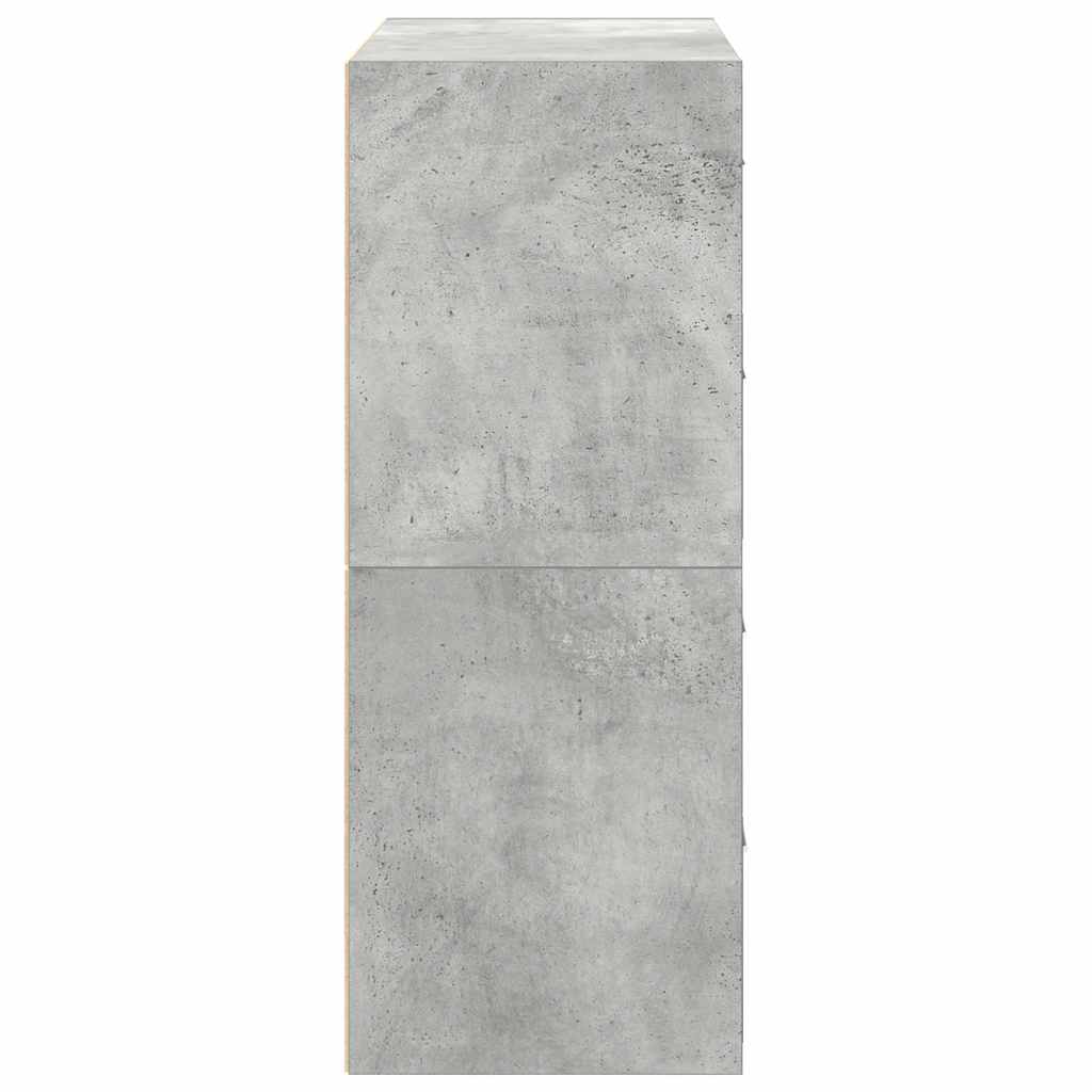 Armadi con 2 Cassetti 2 pz Grigio Cemento 60x31x40cm Truciolato