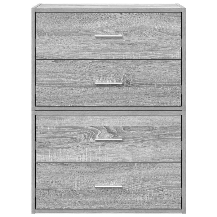 Armadi con 2 Cassetti 2 pz Grigio Sonoma 60x31x40 cm Truciolato 858832