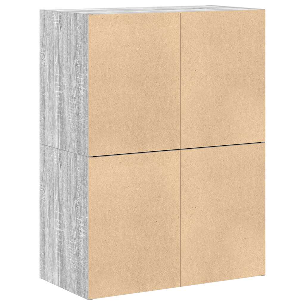 vidaXL Armadi con 2 Cassetti 2 pz Grigio Sonoma 60x31x40 cm Truciolato