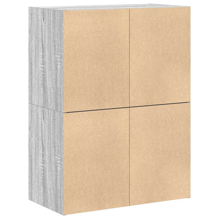 vidaXL Armadi con 2 Cassetti 2 pz Grigio Sonoma 60x31x40 cm Truciolato