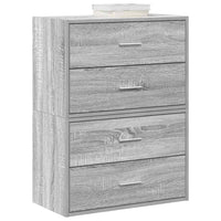 vidaXL Armadi con 2 Cassetti 2 pz Grigio Sonoma 60x31x40 cm Truciolato