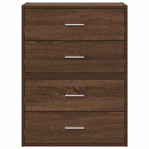 Armadi con 2 Cassetti 2 pz Rovere Marrone 60x31x40cm Truciolato