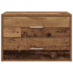 Armadio con 2 Cassetti Legno Antico 60x31x40 cm in Truciolato 858835