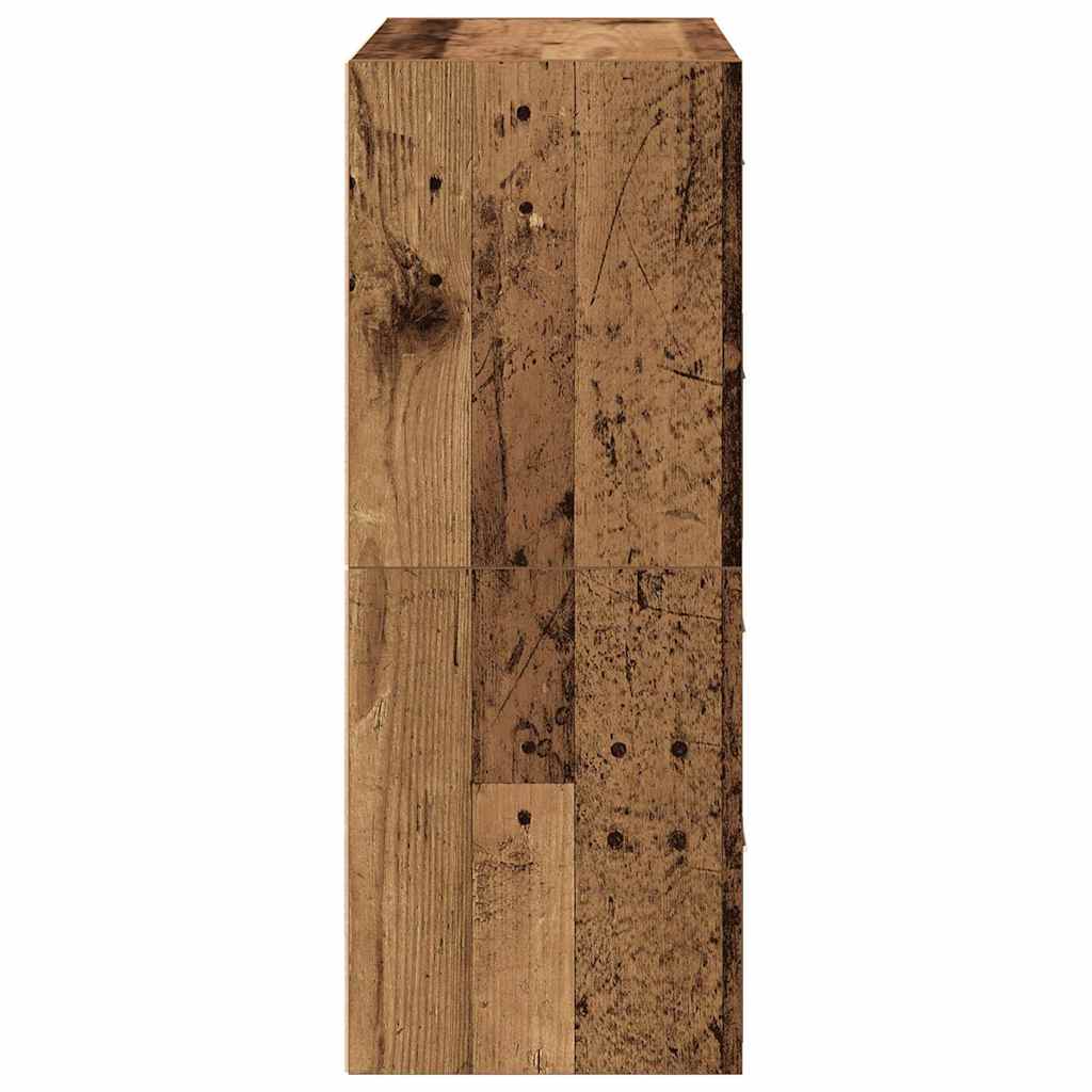 Armadi con 2 Cassetti 2 pz Legno Antico 60x31x40 cm Truciolato 858836
