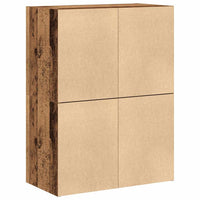 Armadi con 2 Cassetti 2 pz Legno Antico 60x31x40 cm Truciolato