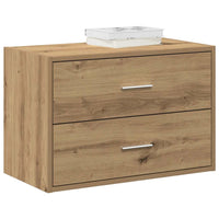Armadio con 2 Cassetti Rovere Artigianale 60x31x40cm Truciolato 858837