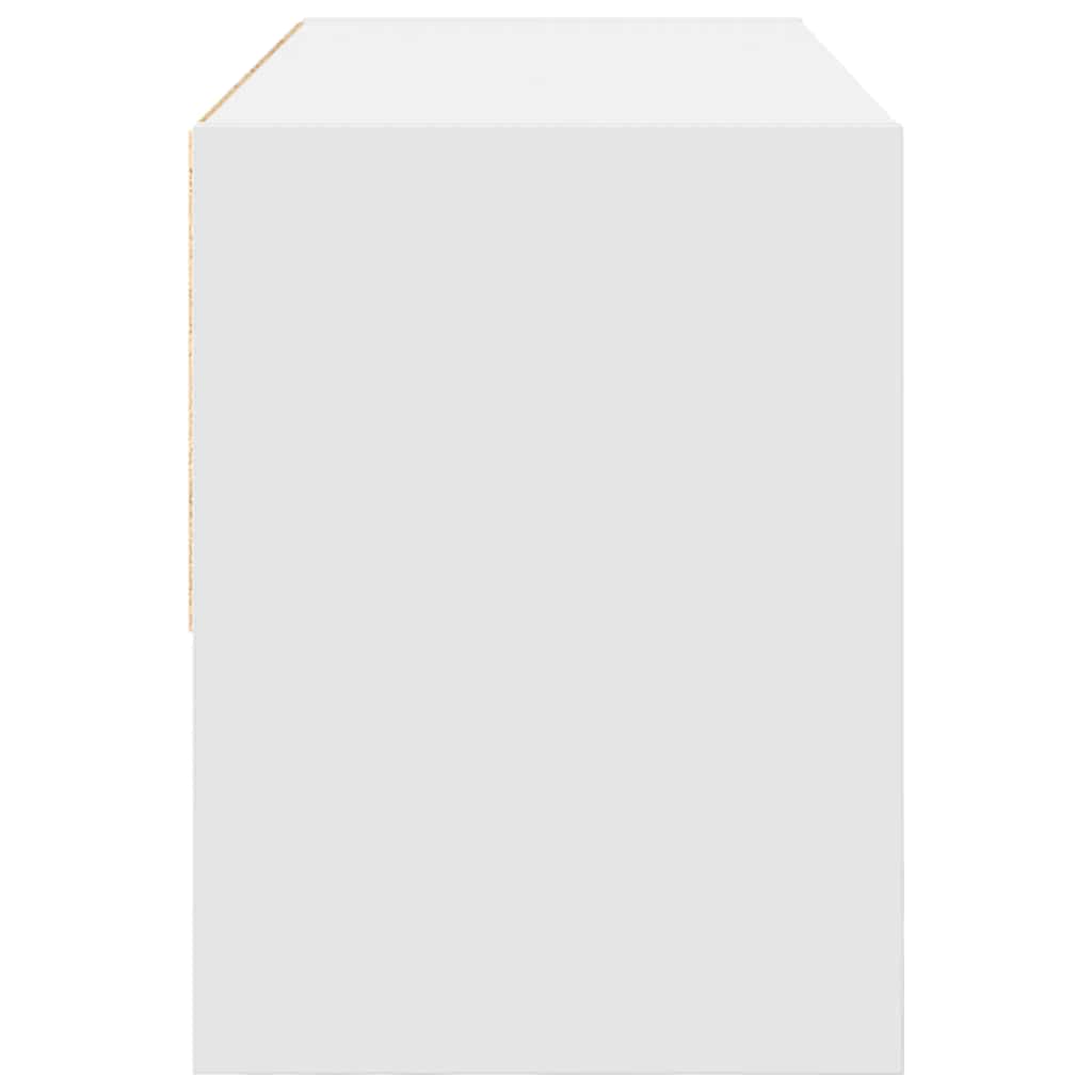 Scarpiera Impilabile Bianca 89,5x30x40 cm 858839