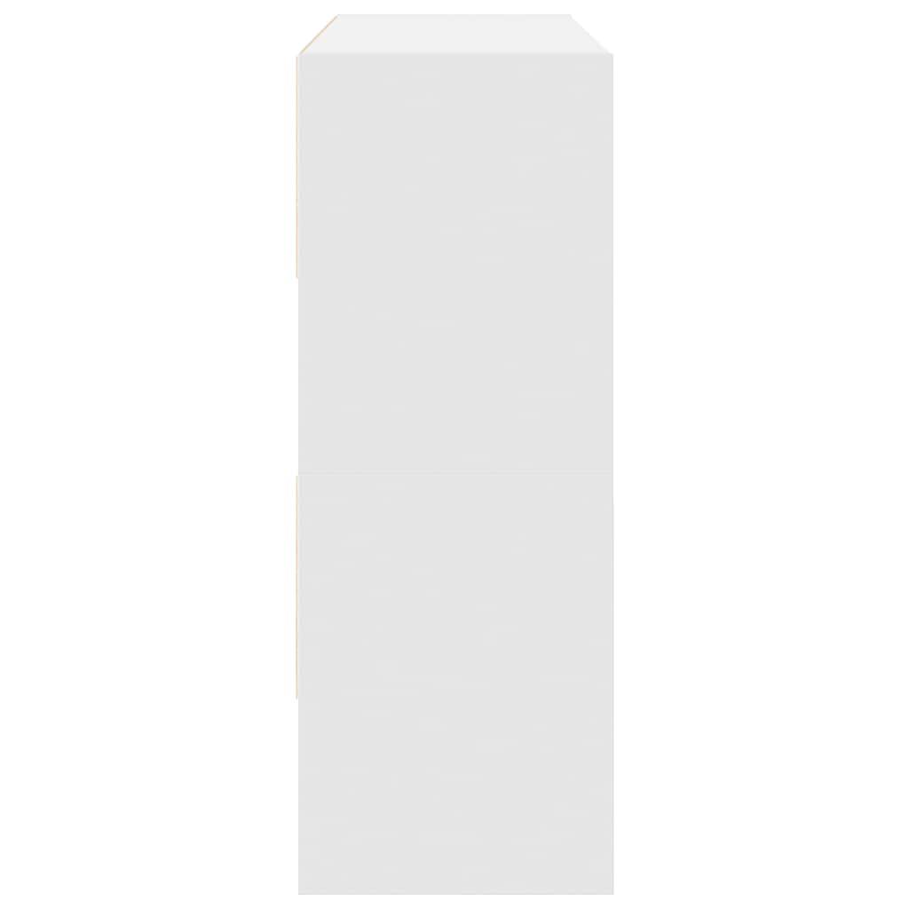 Scarpiere 2 pz Impilabili Bianche 89,5x30x40 cm 858840