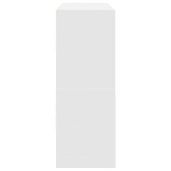 Scarpiere 2 pz Impilabili Bianche 89,5x30x40 cm