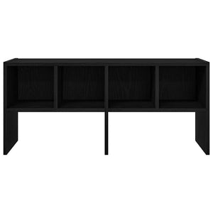 Scarpiera Impilabile Rovere Nero 89,5x30x40 cm 858841