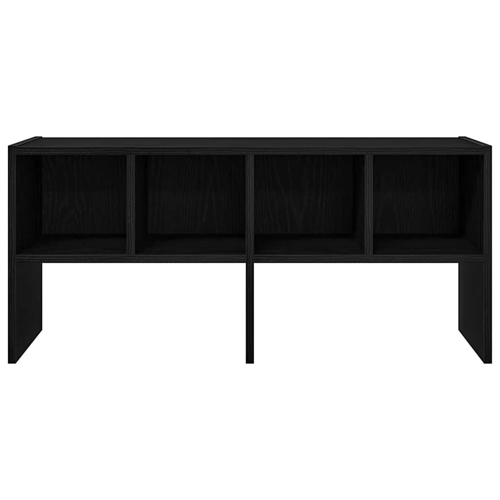 Scarpiera Impilabile Rovere Nero 89,5x30x40 cm