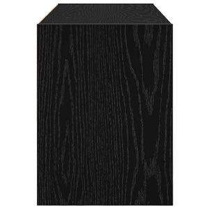 Scarpiera Impilabile Rovere Nero 89,5x30x40 cm