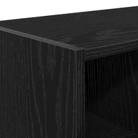 Scarpiera Impilabile Rovere Nero 89,5x30x40 cm 858841