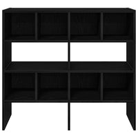 Scarpiere 2 pz Impilabili Rovere Nero 89,5x30x40 cm