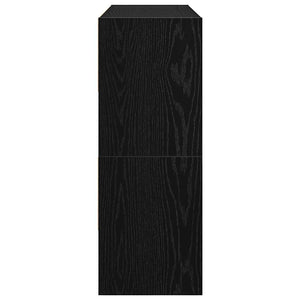 Scarpiere 2 pz Impilabili Rovere Nero 89,5x30x40 cm