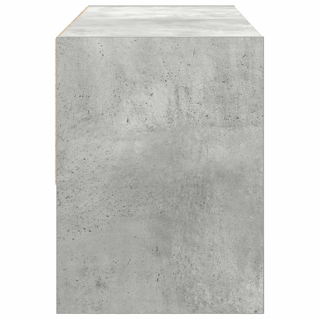 Scarpiera Impilabile Grigio Cemento 89,5x30x40 cm 858845