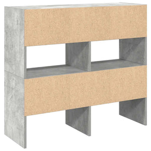 Scarpiere 2 pz Impilabili Grigio Cemento 89,5x30x40 cm 858846