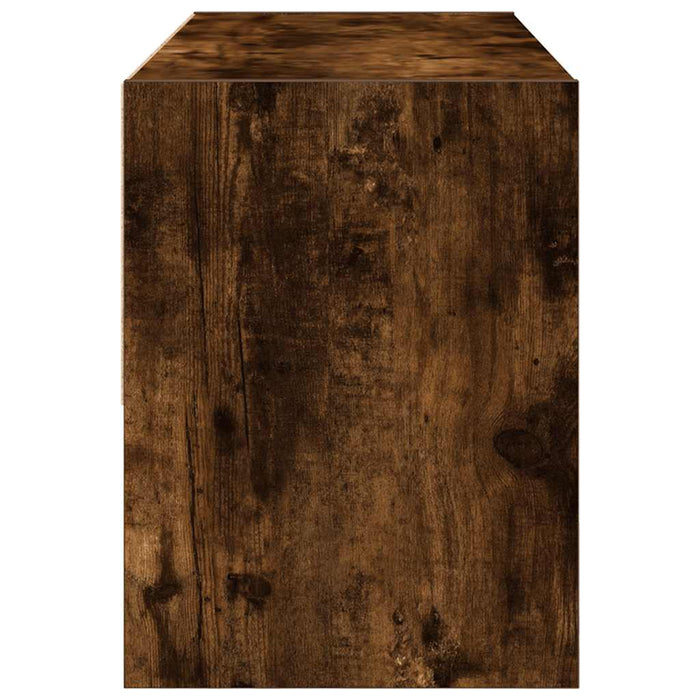 vidaXL Scarpiera Impilabile Rovere Fumo 89,5x30x40 cm