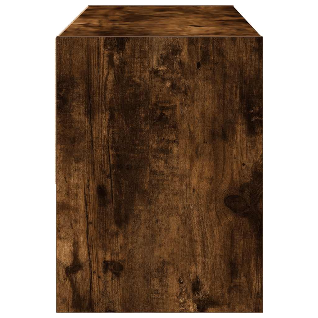 Scarpiera Impilabile Rovere Fumo 89,5x30x40 cm 858847