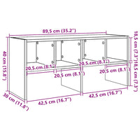 Scarpiera Impilabile Grigio Sonoma 89,5x30x40 cm 858849