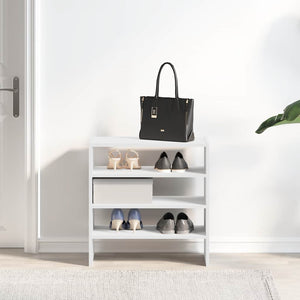 vidaXL Scarpiere 2 pz Impilabili Bianche 60x30x30,5 cm