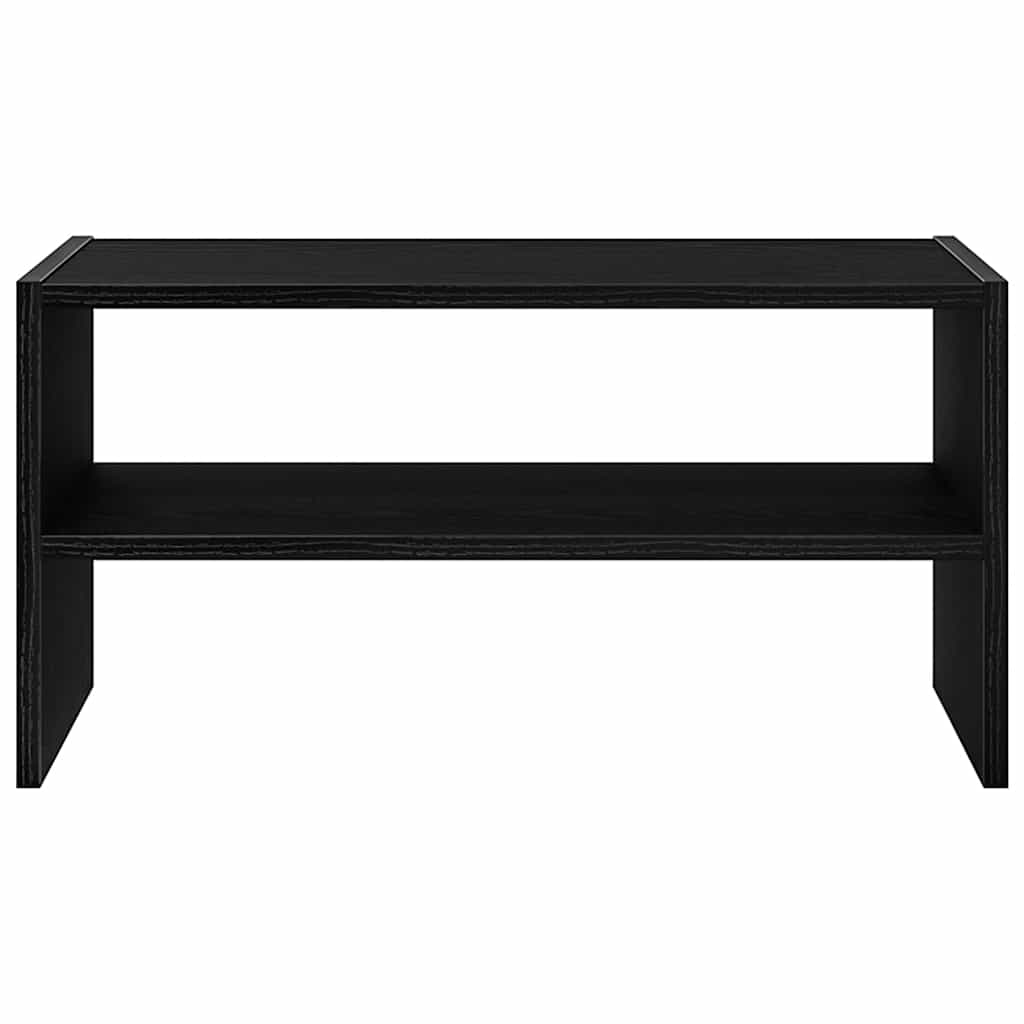 Scarpiera Impilabile Rovere Nero 60x30x30,5 cm 858859