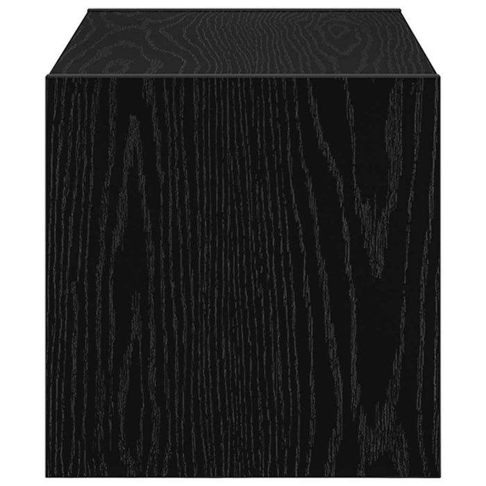 Scarpiera Impilabile Rovere Nero 60x30x30,5 cm 858859