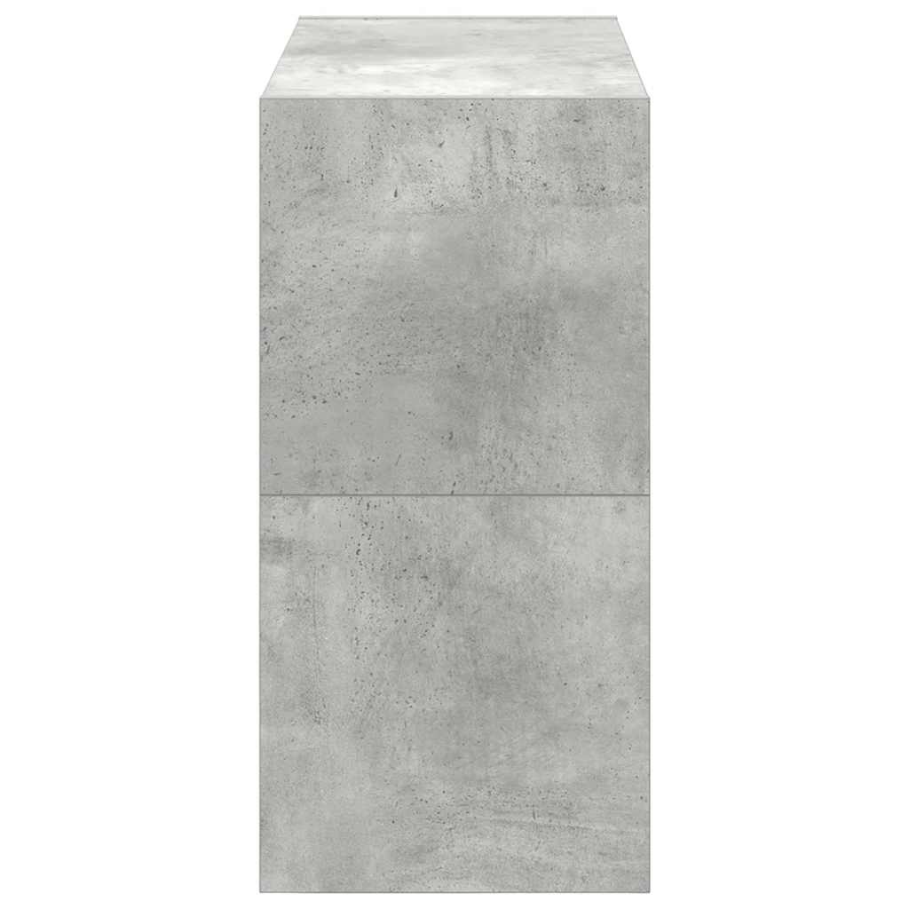 Scarpiere 2 pz Impilabili Grigio Cemento 60x30x30,5 cm 858864