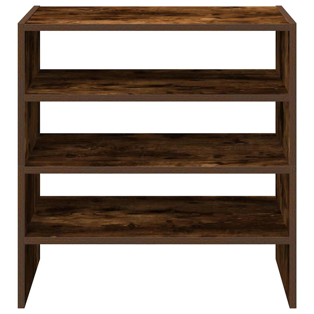 Scarpiere 2 pz Impilabili Rovere Fumo 60x30x30,5 cm 858866