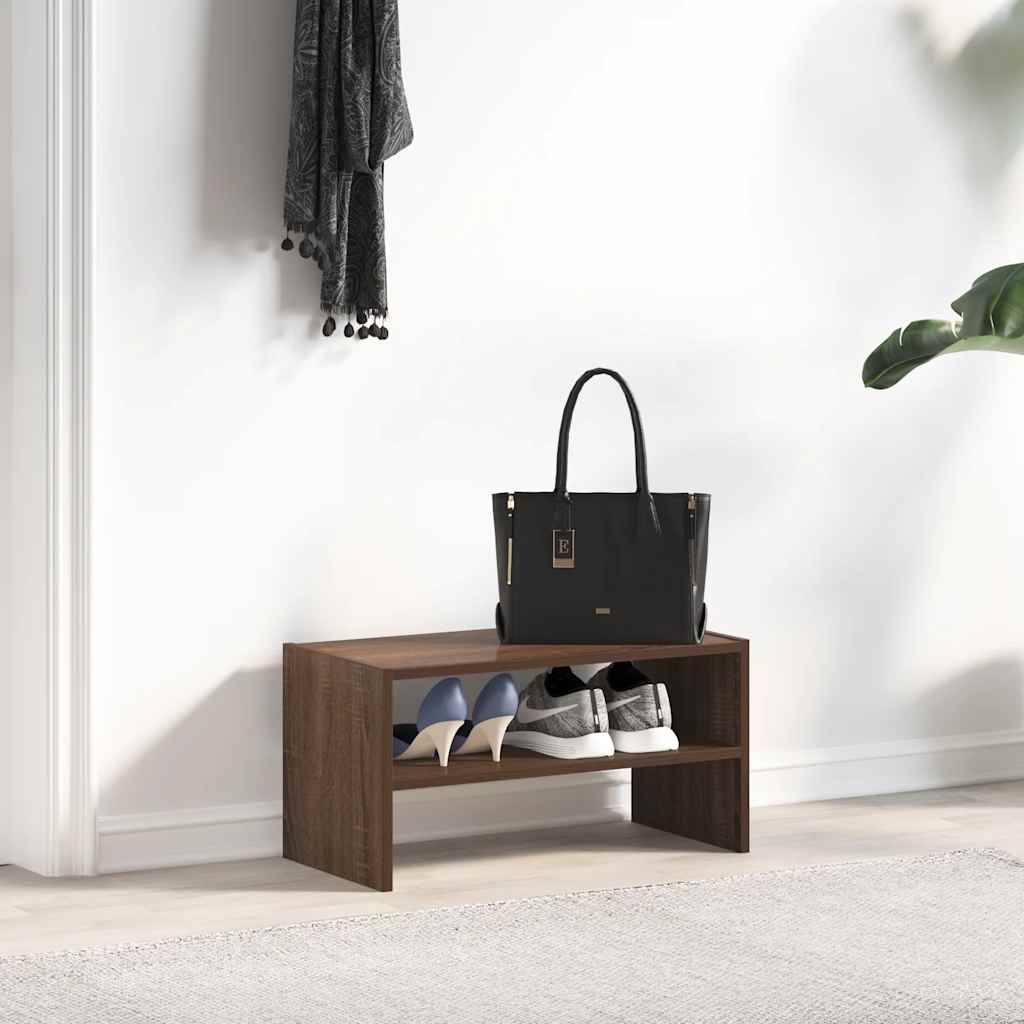 Scarpiera Impilabile Rovere Marrone 60x30x30,5 cm 858869