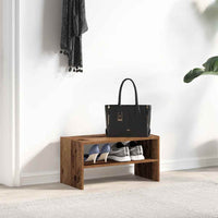 vidaXL Scarpiera Impilabile Legno Antico 60x30x30,5 cm