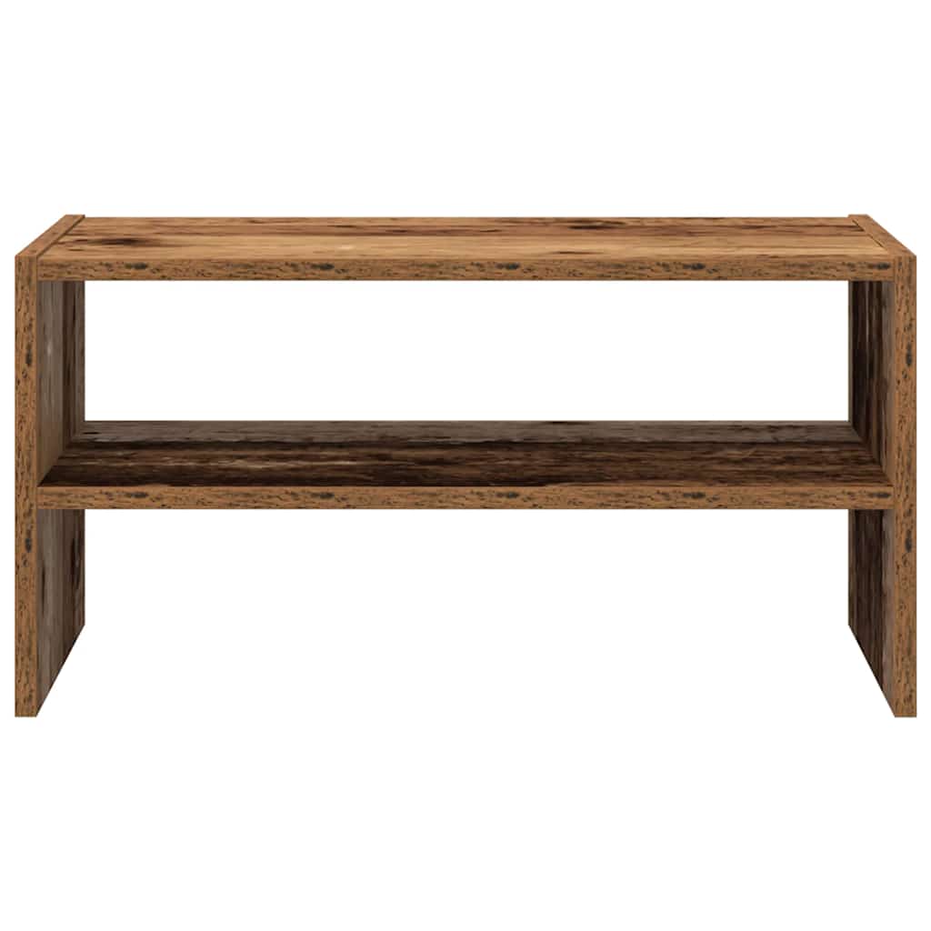 Scarpiera Impilabile Legno Antico 60x30x30,5 cm 858871