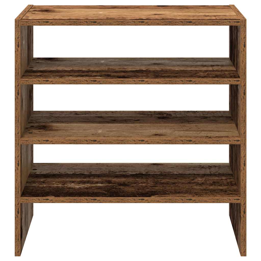 Scarpiere 2 pz Impilabili Legno Antico 60x30x30,5 cm 858872