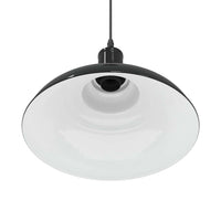 vidaXL Lampada a Sospensione Regolabile E27 Nero Lucido Ø31 cm Metallo