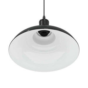 vidaXL Lampada a Sospensione Regolabile E27 Nero Lucido Ø31 cm Metallo