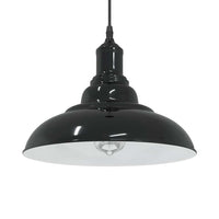 vidaXL Lampada a Sospensione Regolabile E27 Nero Lucido Ø31 cm Metallo