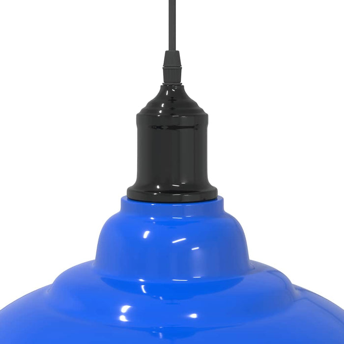 Lampada a Sospensione Regolabile E27 Blu Scuro Ø31 cm Metallo 4103436