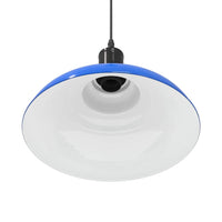 vidaXL Lampada a Sospensione Regolabile E27 Blu Scuro Ø31 cm Metallo