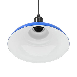 vidaXL Lampada a Sospensione Regolabile E27 Blu Scuro Ø31 cm Metallo