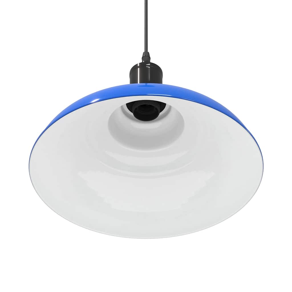 Lampada a Sospensione Regolabile E27 Blu Scuro Ø31 cm Metallo 4103436