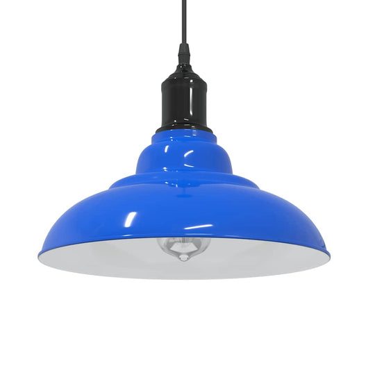 Lampada a Sospensione Regolabile E27 Blu Scuro Ø31 cm Metallo 4103436