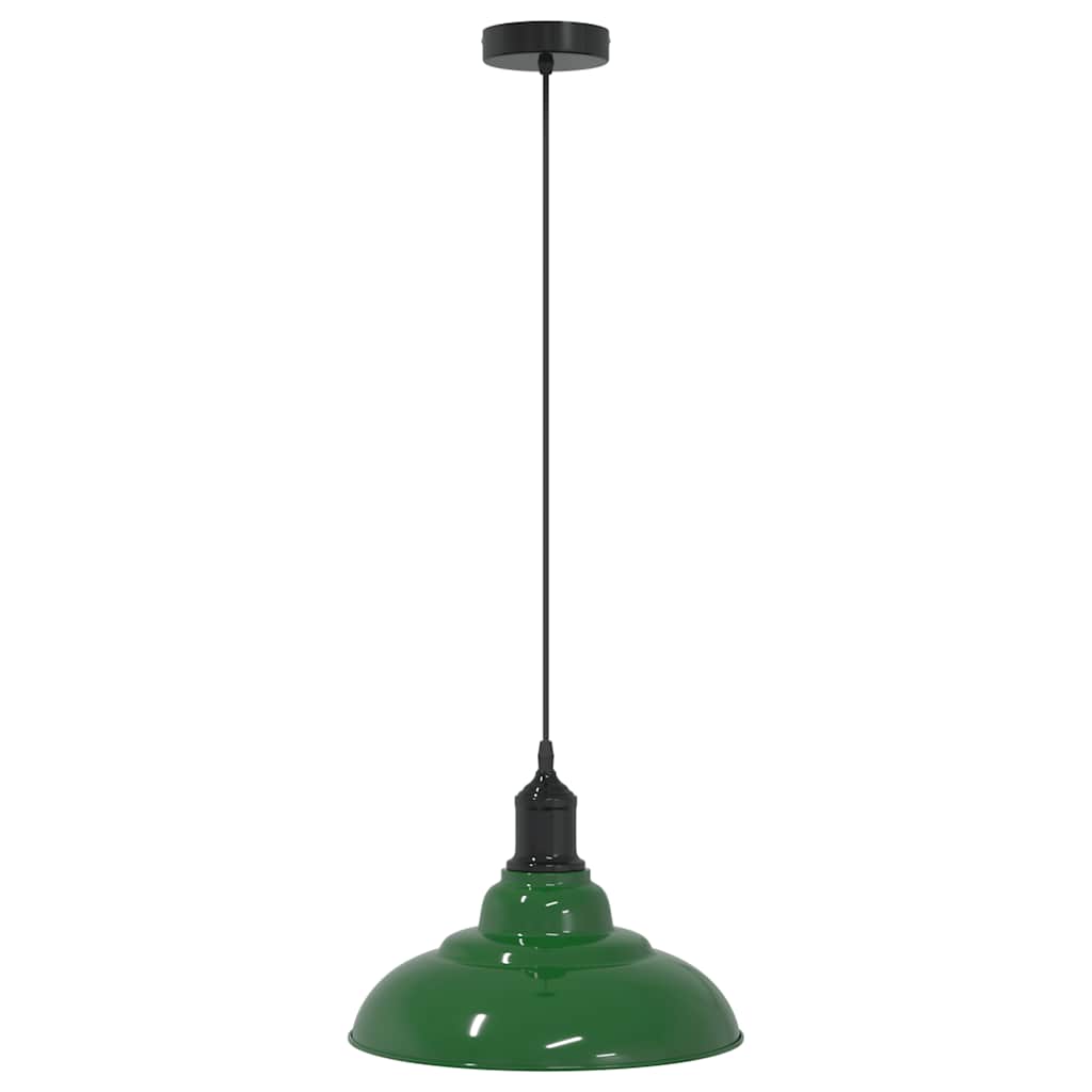Lampada a Sospensione Regolabile E27 Verde Lucido Ø31cm Metallo 4103437