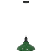 Lampada a Sospensione Regolabile E27 Verde Lucido Ø31cm Metallo 4103437