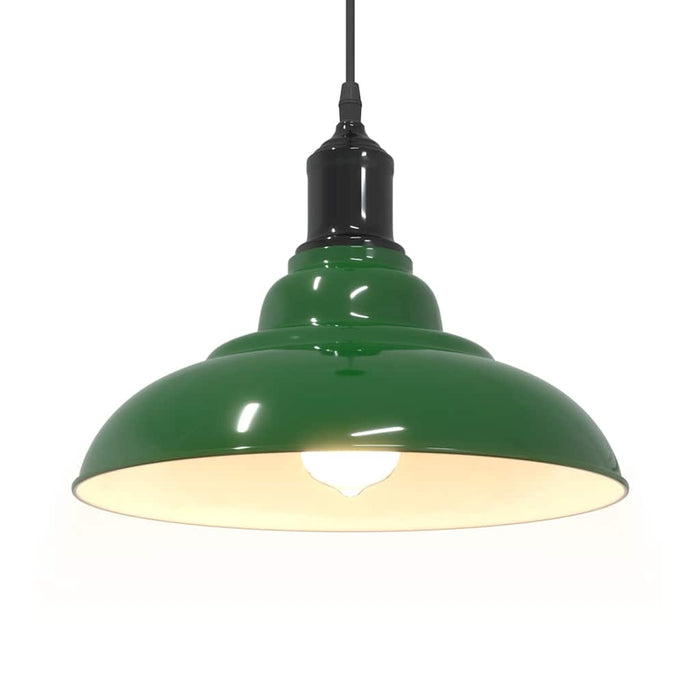 Lampada a Sospensione Regolabile E27 Verde Lucido Ø31cm Metallo 4103437