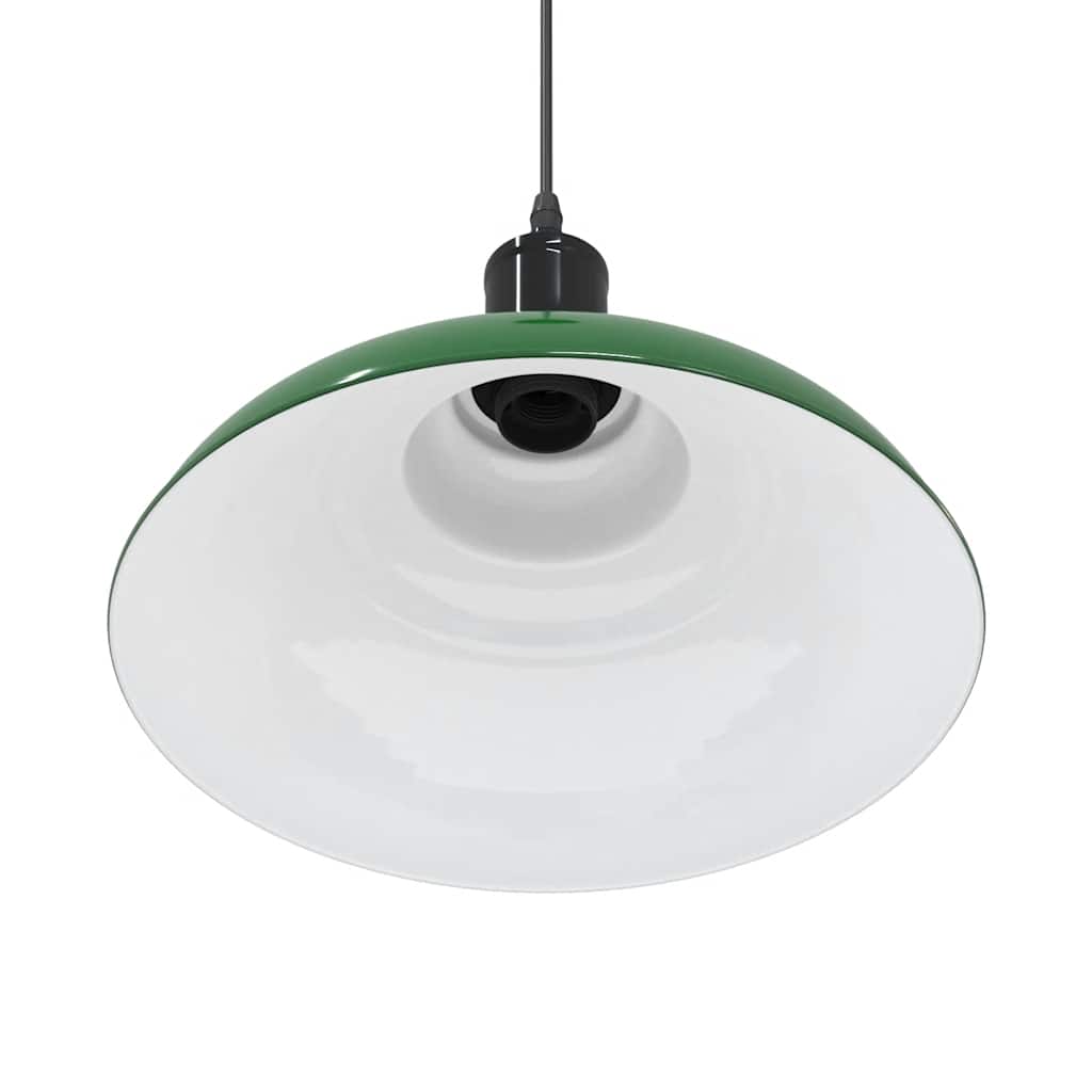 Lampada a Sospensione Regolabile E27 Verde Lucido Ø31cm Metallo 4103437